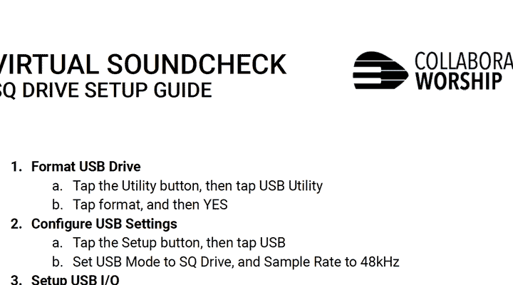 SQ Drive Virtual Soundcheck Setup Guide